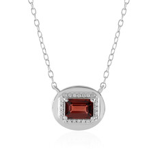 Collana in argento con Granato Mozambico