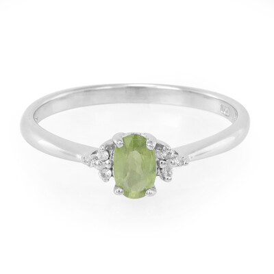 Anello in argento con Zaffiro Verde