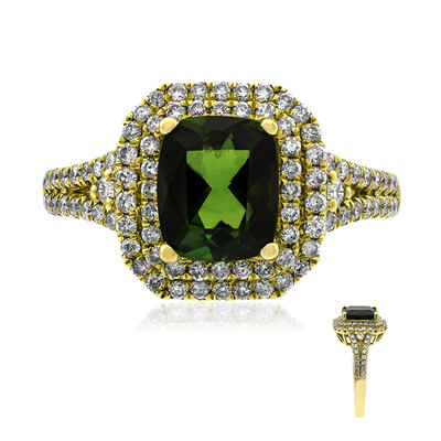 Anello in oro con Tormalina Verde (CIRARI)
