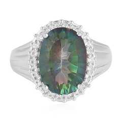 Anello in argento con Quarzo Mistico Verde