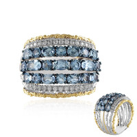 Anello in argento con Acquamarina della Tanzania (Gems en Vogue)