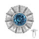 Anello in argento con Topazio Blu Svizzero (Remy Rotenier)