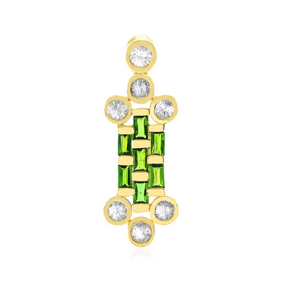 Ciondolo in argento con Diopside Russo(Adela Silber)