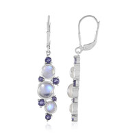 Orecchini in argento con Pietra di Luna Blu (KM by Juwelo)