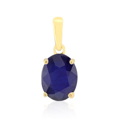 Ciondolo in oro con Zaffiro Blu del Madagascar