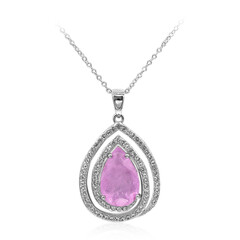 Collana in argento con Quarzo Lilla
