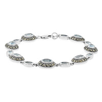 Bracciale in argento con Topazio Blu Cielo