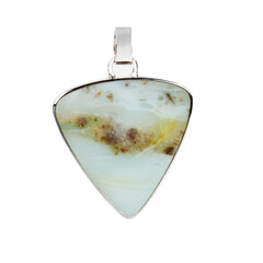 Ciondolo in argento con Calcedonio del Pacifico