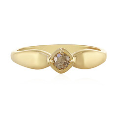 Anello in oro con Diamante Cioccolato I1