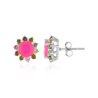 Orecchini in argento con Opale Rosa dell'Etiopia