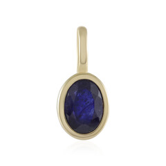 Ciondolo in argento con Zaffiro Blu del Madagascar