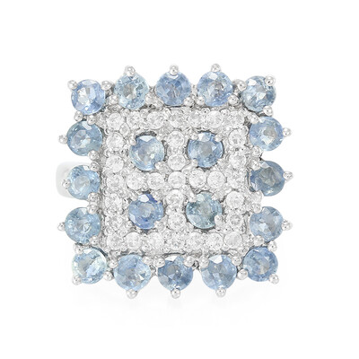 Anello in argento con Zaffiro Kanchanaburi