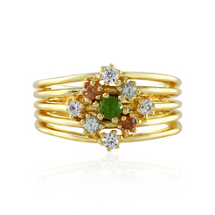 Anello in argento con Zircone Ceylon Verde