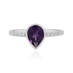 Anello in argento con Ametista Zambiana