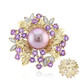 Spilla in argento con Perla Ming Porpora (TPC)