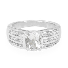 Anello in argento con Petalite