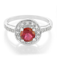 Anello in argento con Topazio Ciliegia