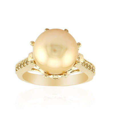 Anello in oro con Perla Dorata dei Mari del Sud Kabira (TPC)