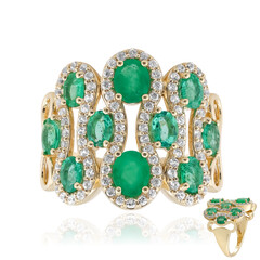 Anello in oro con Smeraldo Zambia
