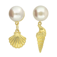 Orecchini in argento con Perla d'Acqua Dolce Bianca