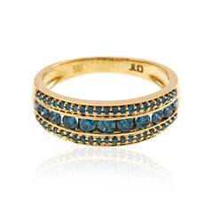 Anello in oro con Diamante Blu SI2