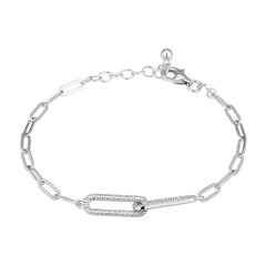 Bracciale in argento con Diamante I3 (I)
