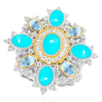Anello in argento con Turchese Sleeping Beauty (Dallas Prince Designs)