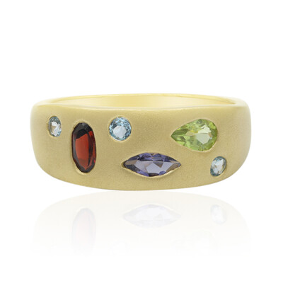 Anello in argento con Granato Mozambico (MONOSONO COLLECTION)