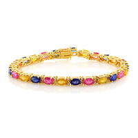 Bracciale in argento con Zaffiro Giallo del Madagascar