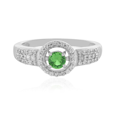 Anello in argento con Tsavorite della Tanzania