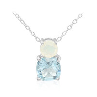 Collana in argento con Topazio Blu Cielo