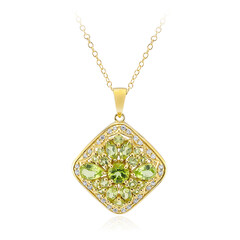 Collana in argento con Peridoto della Birmania