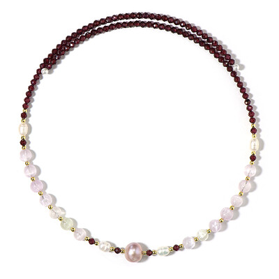 Collana rigida in acciaio con Perla d'Acqua Dolce Pesca (Riya)