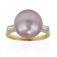 Anello in oro con Perla Ming Rosa (TPC)