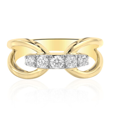 Anello in oro con Diamante IF (D) (Annette)