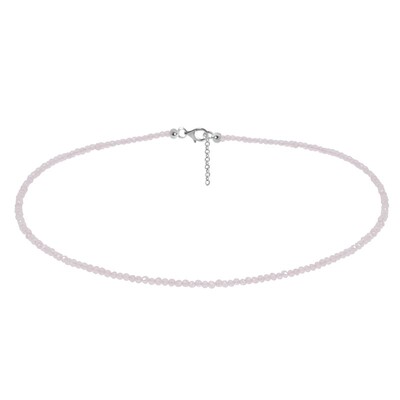 Collana in argento con Quarzo Rosa
