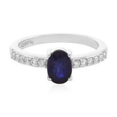 Anello in argento con Zaffiro Blu del Madagascar