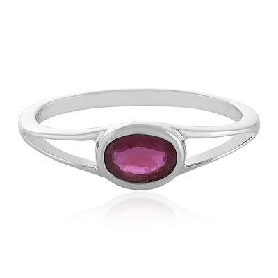 Anello in argento con Rubino del Madagascar