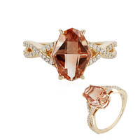 Anello in oro con Pietra del Sole dell'Oregon (AMAYANI)