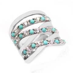 Anello in argento con Turchese Campitos (Anne Bever)