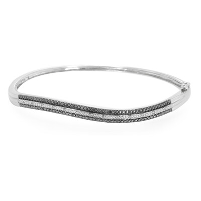 Bracciale in argento con Diamante Nero