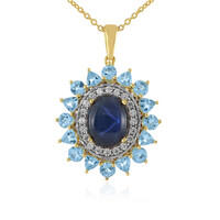 Collana in argento con Zaffiro Stellato Blu