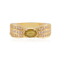 Anello in argento con Zaffiro Giallo del Madagascar