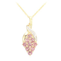 Collana in oro con Zaffiro Padparadscha (non riscaldato) (AMAYANI)