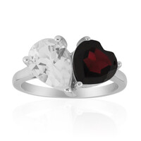 Anello in argento con Topazio Bianco