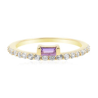 Anello in argento con Zaffiro Ceylon Porpora (non riscaldato)