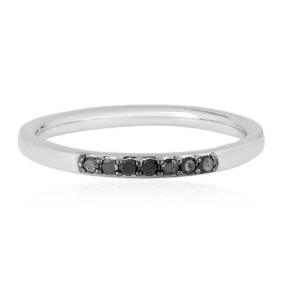 Anello in argento con Diamante Nero