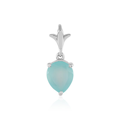 Ciondolo in argento con Calcedonio Acqua