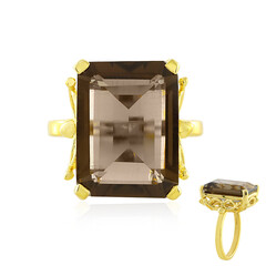 Anello in argento con Quarzo Fumè