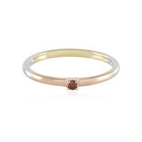 Anello in oro con Diamante Rosso I2